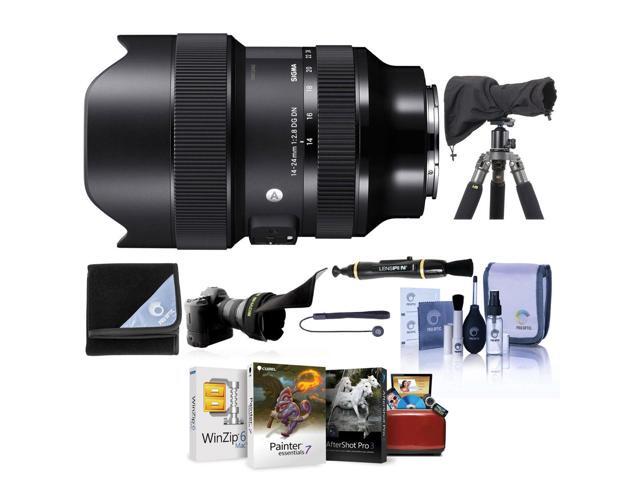Sigma 14-24mm f/2.8 DG DN ART Lens for Sony E, Bundle with Mac Software Kit, RainCoat Rain Sleeve, Cleaning Kit, Flex Lens Shade, Lens Cap Tether,...
