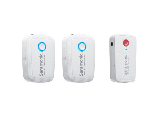 Saramonic Blink 500 B2 2-Person Digital Camera-Mount 2.4 GHz Wireless Omnidirectional Lavalier Microphone System, Snow White