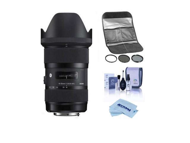 Sigma 18-35mm f/1.8 DC HSM ART Lens for Nikon F, Bundle with Hoya 72mm Filter Kit II, Cleaning Kit, Cleaning Cloth