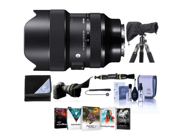 Sigma 14-24mm f/2.8 DG DN ART Lens for Sony E, Bundle with PC Software Kit, RainCoat Rain Sleeve, Cleaning Kit, Flex Lens Shade, Lens Cap Tether,...