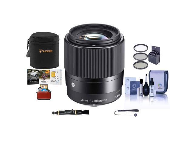 Sigma 30mm f/1.4 DC DN Contemporary Lens for Canon EF-M, Bundle with ProOptic 52mm Filter Kit, Lens Cleaner, Lens Pouch, Cleaning Kit, Cap Keeper,...