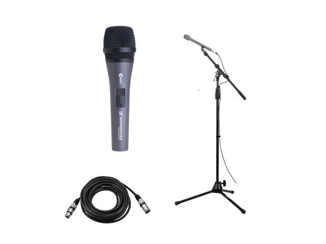 Sennheiser e 835-S Wired Cardioid Handheld Dynamic Microphone with Switch & Clip Bundle With Samson MK10 Lightweight Boom Mic Stand, 20' Heavy Duty...