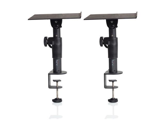 Gator Cases Frameworks Clamp-On Desktop Studio Monitor Stand, 2-Pack