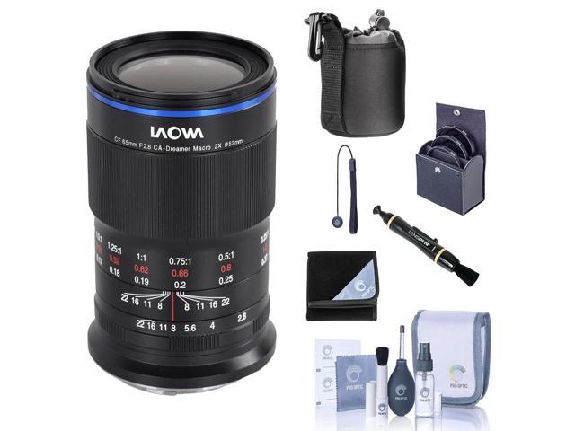 Venus Laowa 65mm f/2.8 2X Ultra Macro APO Lens for Sony E, Bundle with ProOptic 52mm Filter Kit, Cleaning Kit, Lens Cap Tether, Lens Cleaner