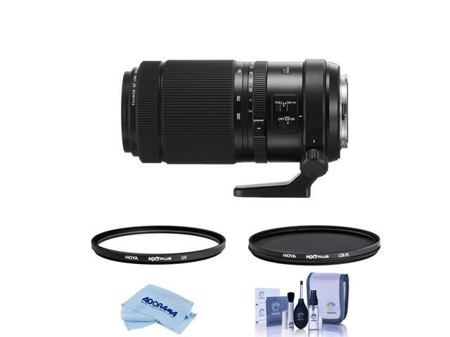 Fujifilm GF 100-200mm f/5.6 R LM OIS WR Lens, Bundle with Hoya 67mm UV+CPL Filter Kit, Cleaning Kit, Cleaning Cloth