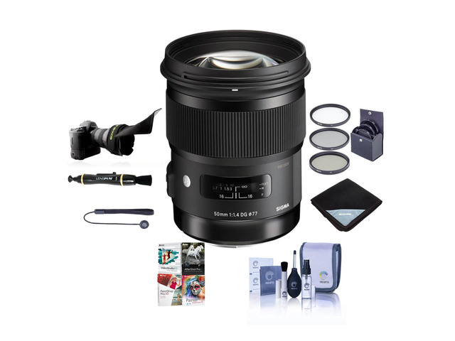 Sigma 50mm f/1.4 DG HSM ART Lens for Nikon F with Free PC Software Acc Kit