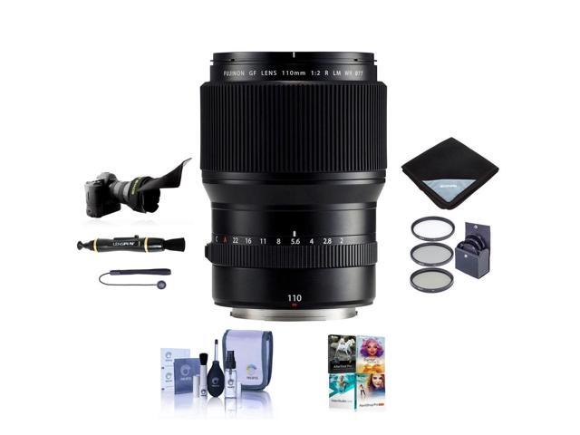 Fujifilm GF 110mm f/2 R LM WR Lens, Bundle with ProOptic 77mm Filter Kit, Flex Lens Shade, Lens Wrap, LensPen Cleaner, Lens Cap Tether, Cleaning...