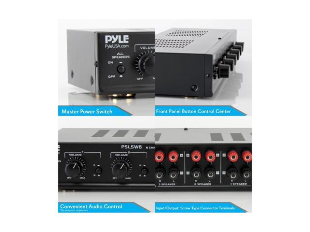 Pyle PSLSW6 6x6 Distribution Amplifier with Volume Controls - image 4