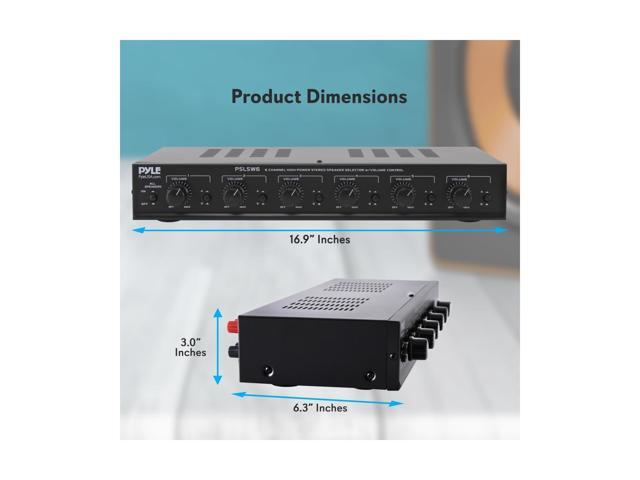 Pyle PSLSW6 6x6 Distribution Amplifier with Volume Controls - image 3