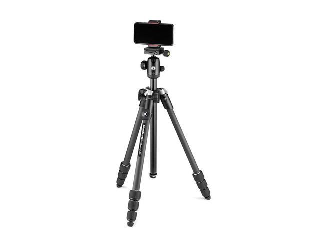 Manfrotto Element MII Mobile Bluetooth 4-Section Carbon Fiber Traveler Tripod, Black