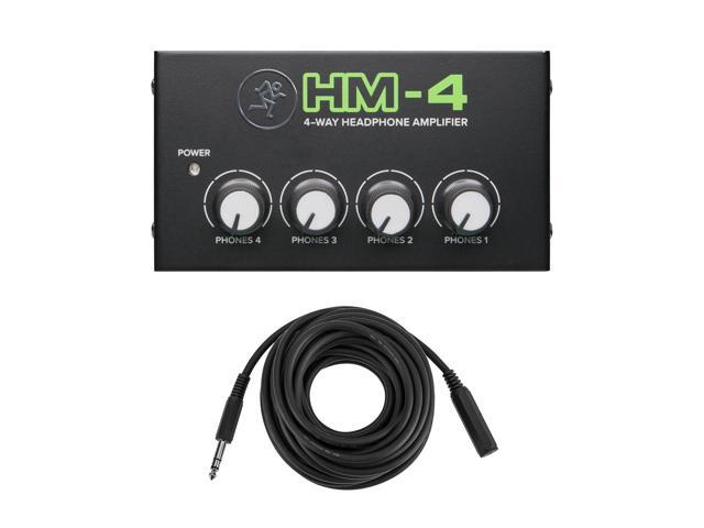 Mackie HM-4 4-Way Headphone Amplifier With TRS Headphone Cable, #HM-4 A