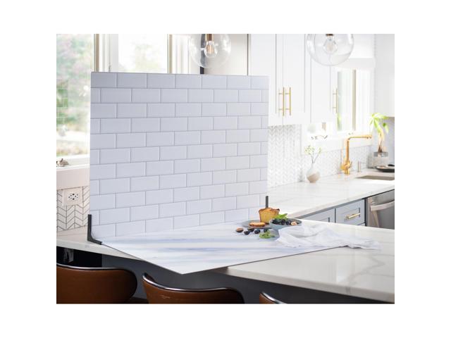 V-FLAT WORLD Duo Board - 30x40' Double Sided Surface Board, White Subway Tile/Ebony Subway Tile