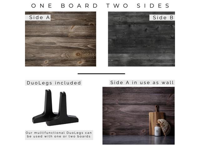 V-FLAT WORLD Duo Board - 30x40' Double Sided Surface Board, Vintage Oak/Ink Hardwood