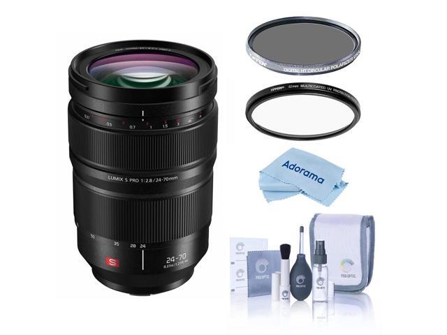 Panasonic LUMIX S PRO 24-70mm f/2.8 Lens for L Mount, Bundle with Tiffen 82mm UV and CPL Filters