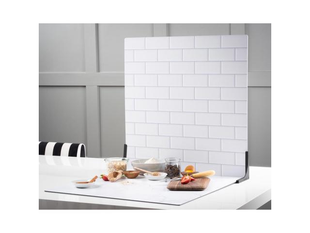 V-FLAT WORLD Duo Board - 24x24' Double Sided Surface Board, White/Ebony Subway Tile