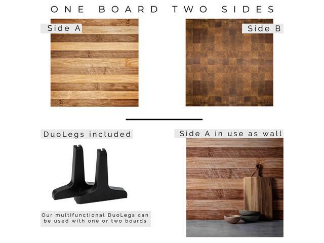 V-FLAT WORLD Duo Board - 24x24' Double Sided Surface Board, Aged Cutting Board/Butchers Board