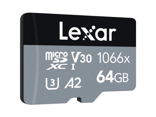 Lexar SILVER Professional 1066x 64GB microSDXC UHS-I Memory Card with SD Adapter