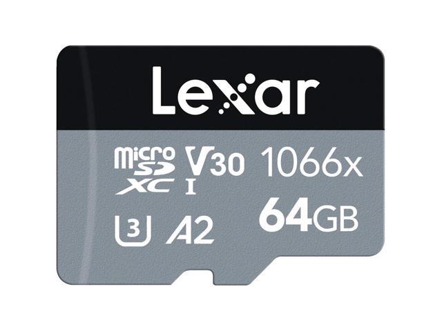 Lexar SILVER Professional 1066x 64GB microSDXC UHS-I Memory Card with SD Adapter