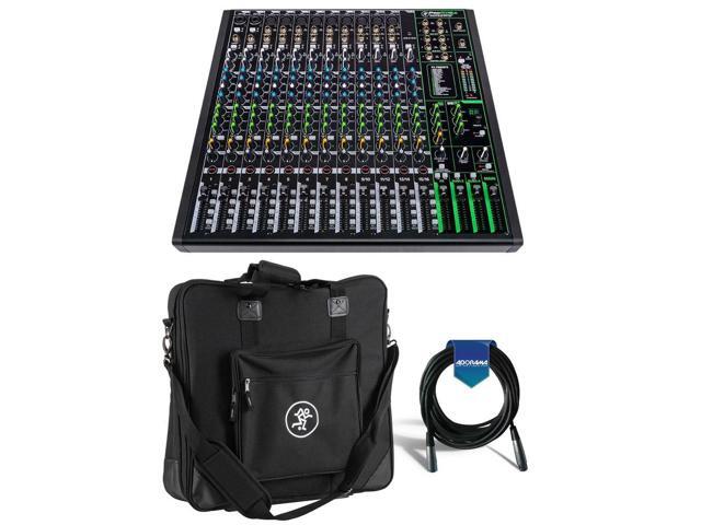 Mackie ProFXv3 16-Channel Professional Effects Mixer with USB + Software Bundle - Bundle With Mackie Carry Bag for ProFX16v3 Mixer, 20' Heavy Duty.