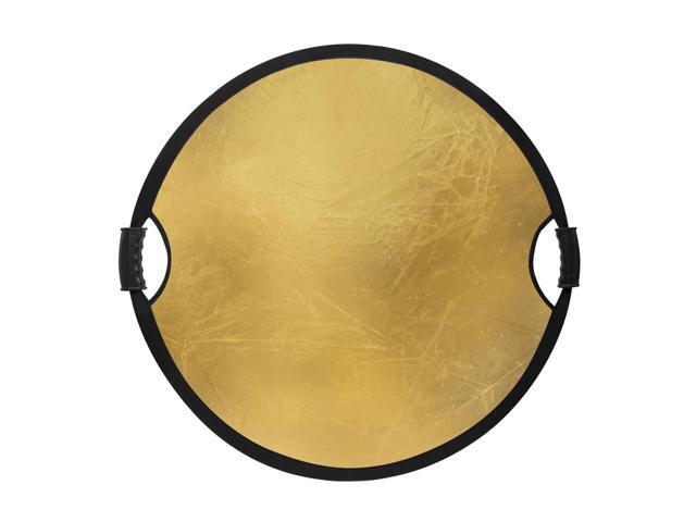 Glow Circular Collapsible Reflector with Handles (22', Gold/White)