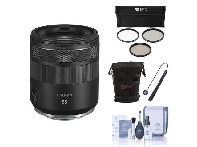 Canon RF 85mm f/2 Macro IS STM Lens with Accessories Kit