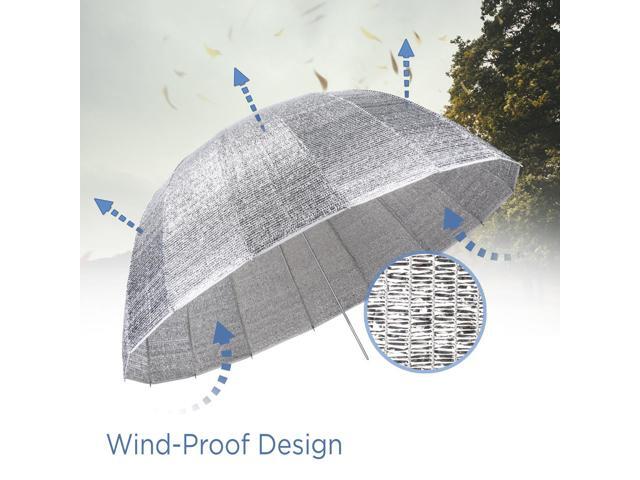 Glow Wind Proof 65' EZ Lock X-Large Deep Fiberglass Umbrella