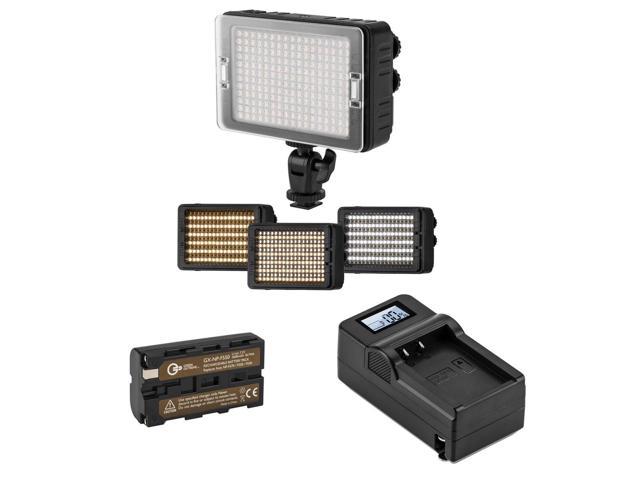 Photos - Studio Lighting CLAR 204 Phantom Bi-Color On Camera LED Light with NP-F550 Battery and Cha