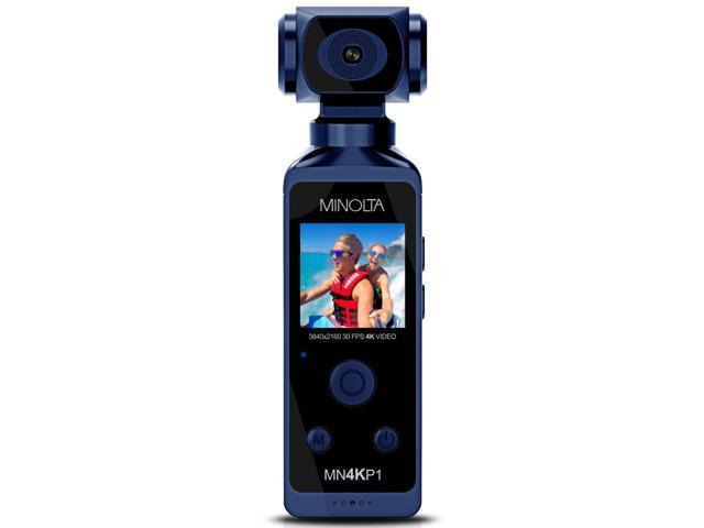 Minolta MN4KP1 4K Ultra HD Wi-Fi Enabled Pocket Camcorder, Blue