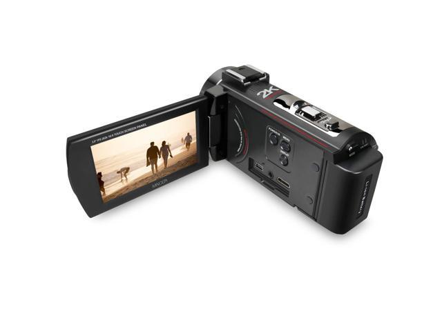 Minolta MN2K10NV 2K Ultra HD Camcorder with 3' Touchscreen and Infrared Night Vision, Black