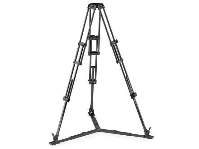 Manfrotto 3-Section Carbon Fiber Twin Leg Video Tripod with 100/75mm Bowl and Ground Spreader