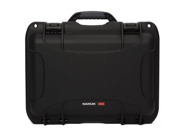 nanuk 918 waterproof hard carrying case with pick and pluck foam insert - polypropylene - orange