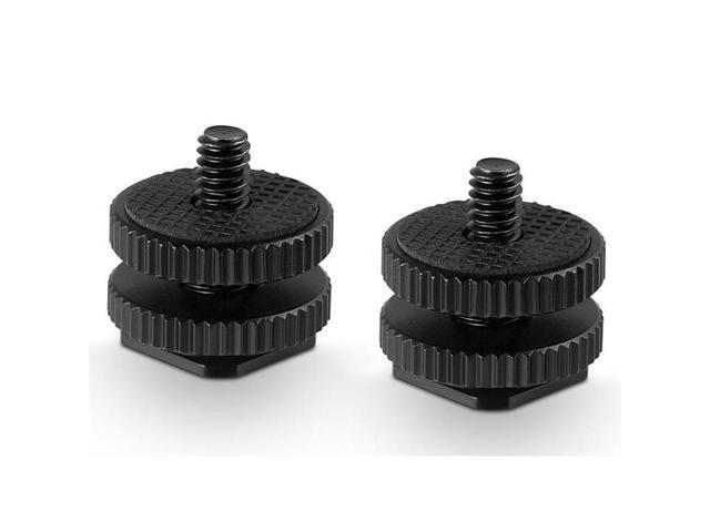 SmallRig Cold Shoe Adapter with 3/8' to 1/4' Thread, 2-Pack