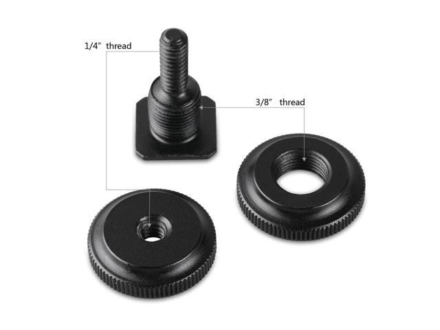 SmallRig Cold Shoe Adapter with 3/8' to 1/4' Thread, 2-Pack