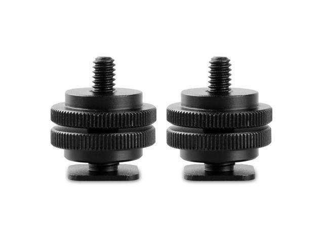 SmallRig Cold Shoe Adapter with 3/8' to 1/4' Thread, 2-Pack