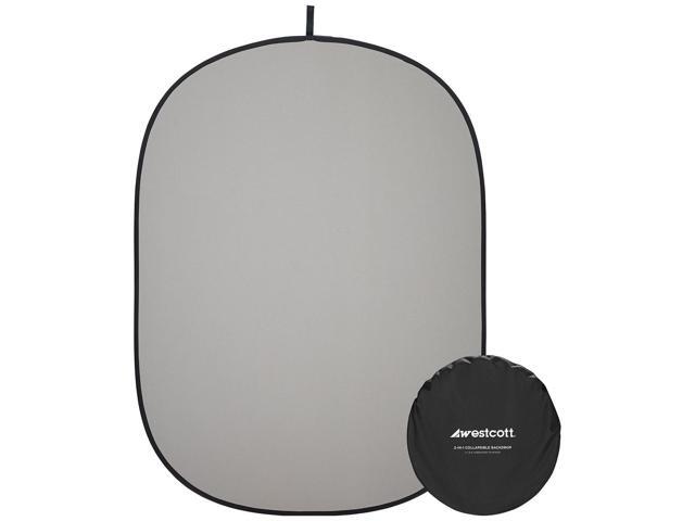 Westcott 5x6.5' Collapsible 2-In-1 Backdrop, Gray & Green