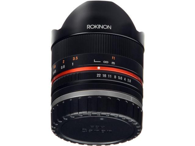Rokinon 8mm f/2.8 UMC Fisheye II Lens for Canon EF-M Mount System Cameras, Black