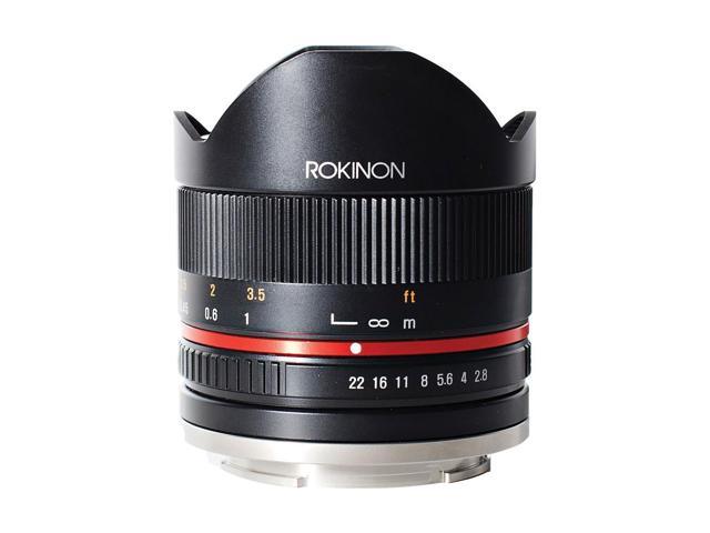 Rokinon 8mm f/2.8 UMC Fisheye II Lens for Canon EF-M Mount System Cameras, Black
