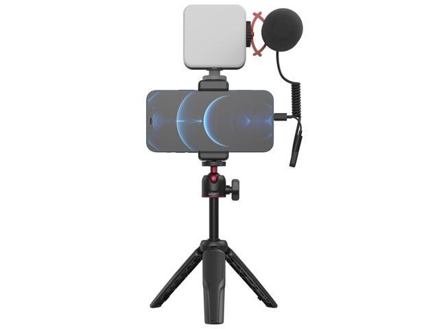 SmallRig simorr Vigor VK-50 Vlog Tripod Kit with Vibe P96 Video LED Light, Wave S1 Lite Microphone