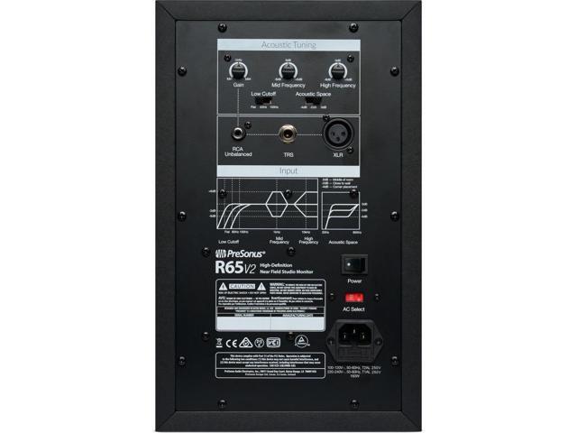PreSonus R65 V2 6.5' 2-Way Active AMT Tweeter Studio Monitor with Software Suite