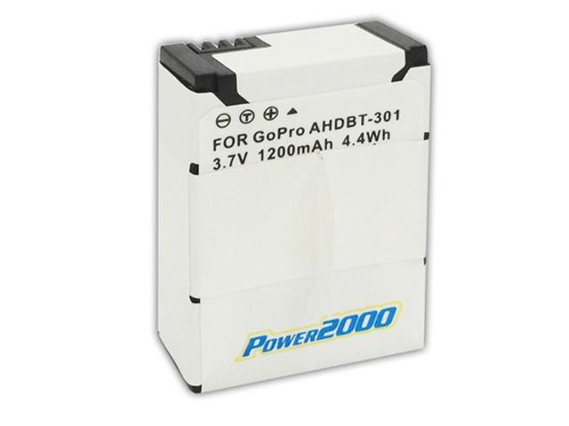 Power2000 AHDBT-301 3.7V 1200mAh Lithium-Ion Rechargeable Battery for GoPro HERO3