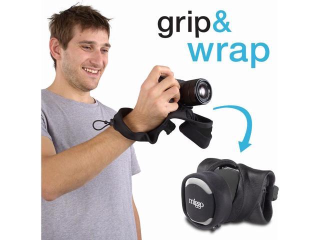mymiggo grip and wrap for csc cameras black camera strap and padded case