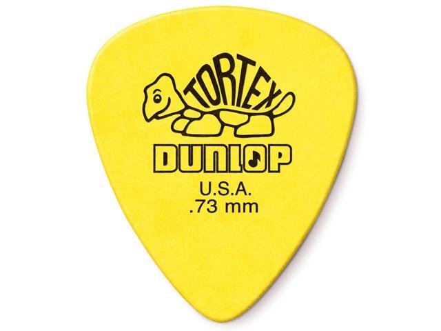 Dunlop Tortex Guitar Picks - .73mm - Yellow - 72 Pack
