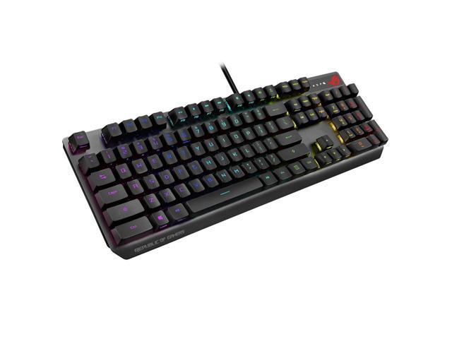 ASUS ROG Strix Scope RX Gaming Keyboard (ROG RX Optical Mechanical Switches, Programmable Macro, Aura Sync RGB Lighting, USB 2.0 Passthrough, IP56.