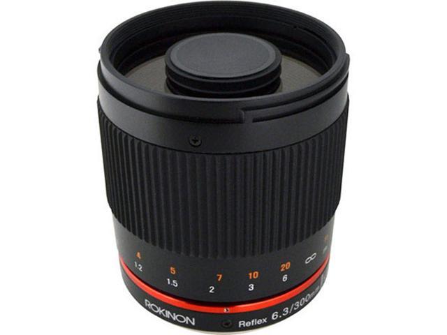 rokinon 300m-fx-bk 300mm f6.3 mirror lens for fuji x mirrorless interchangeable lens cameras, black
