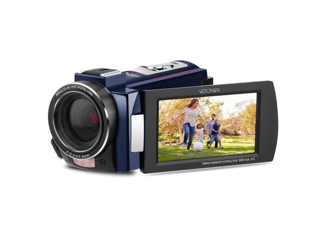 Minolta MN4K25NV 4K Ultra HD 30MP 3' Touchscreen Camcorder with Night Vision, Blue