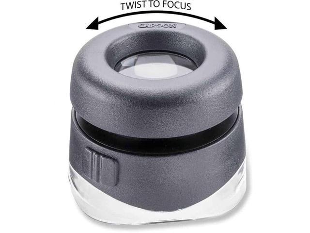 Carson LH-50 VersaLoupe 10x Power LED Lighted Focusing Loupe Magnifier