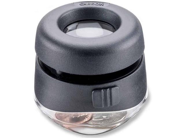 Carson LH-50 VersaLoupe 10x Power LED Lighted Focusing Loupe Magnifier
