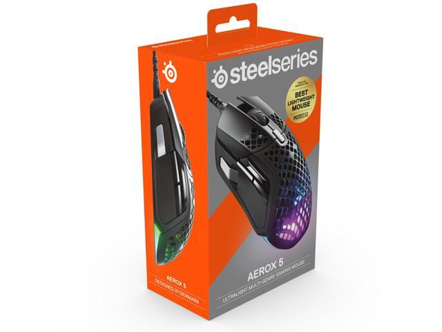 SteelSeries - Aerox 5 Ultra Lightweight Honeycomb Water Resistant Wired RGB Optical Gaming Mouse With 9 Programmable Buttons - Wired - Black - image 9