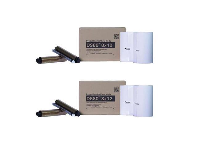 DNP 2x DS80 8x12' Dyesub Printer Media Kit, 220 Glossy Prints #DS808X12 2