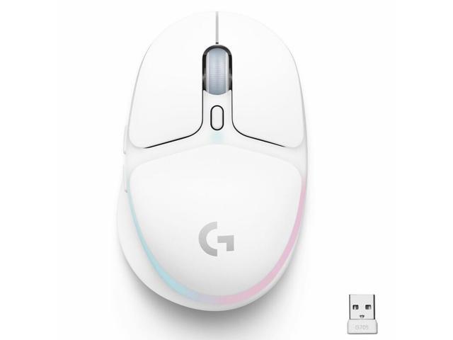 Logitech - G705 Aurora Collection Wireless Optical Gaming Mouse with Customizable LIGHTSYNC RGB Lighting - Wireless - White Mist - image 8